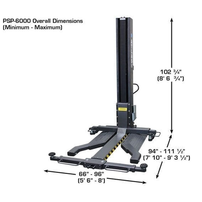 Atlas PSP-6000 6,000 lb Portable Single Post Lift