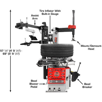 Atlas Platinum PTC300 Tire Changer + PWB50 Wheel Balancer Combo