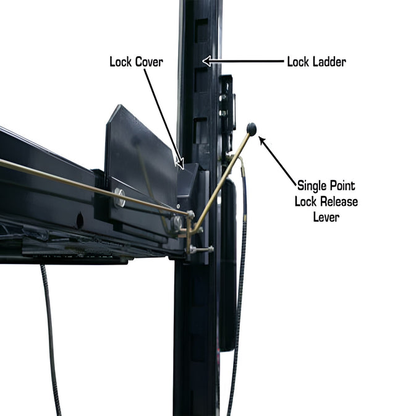 Atlas Garage Pro 8000 EXT, 8,000 lb 4 Post Vehicle Storage Lift- Extra Tall