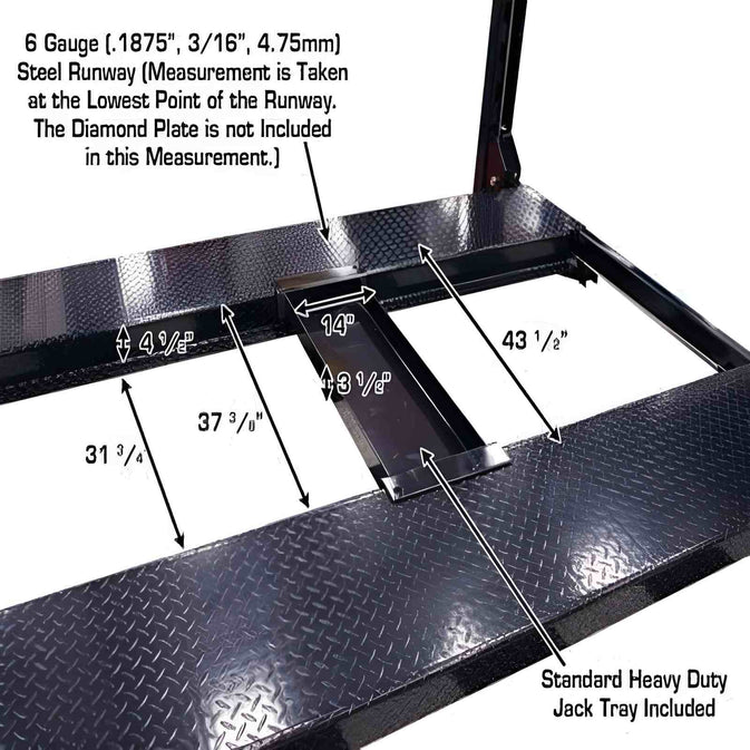 Atlas Garage Pro 8000 EXT, 8,000 lb 4 Post Vehicle Storage Lift- Extra Tall