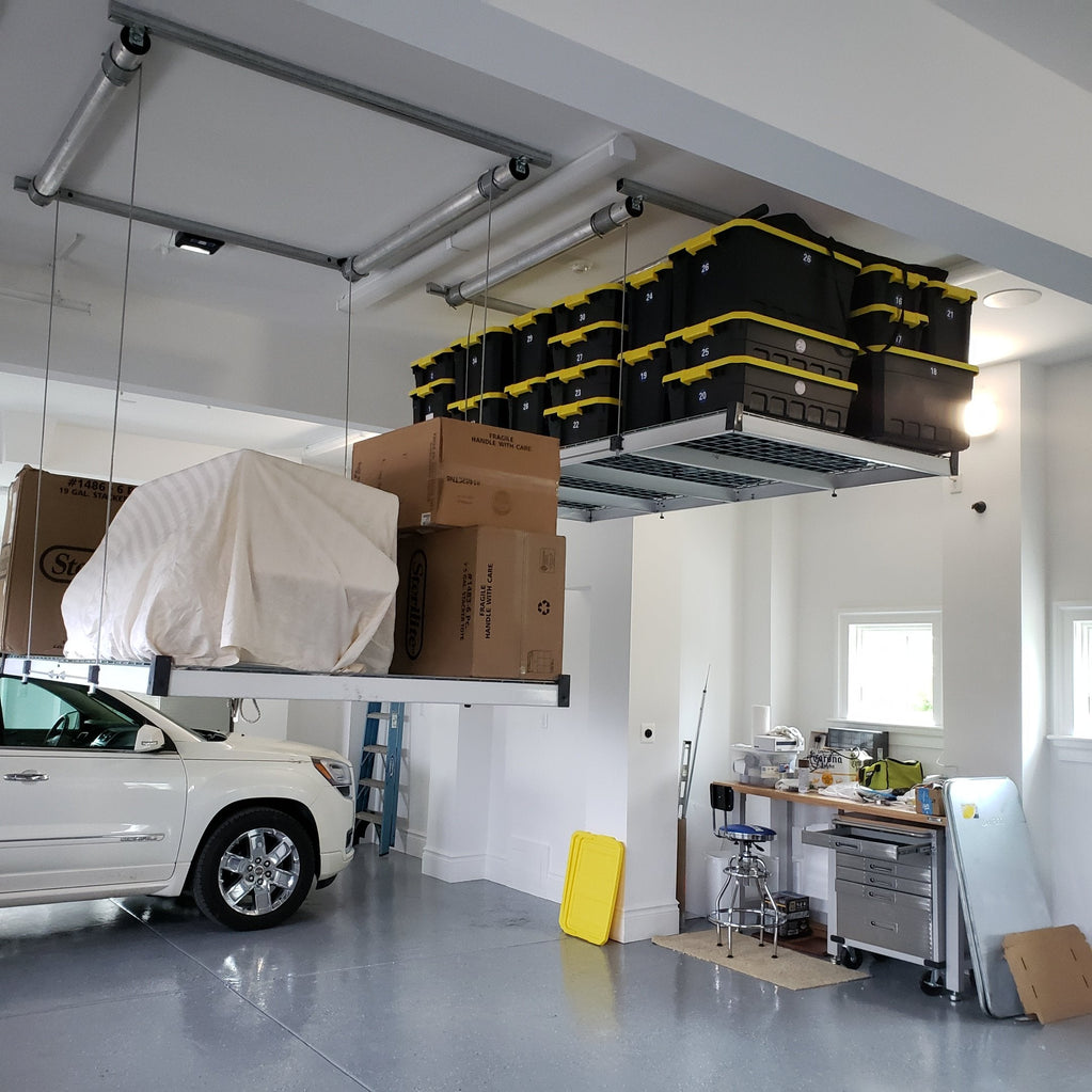Auxx-Lift – Motorized Overhead Garage Storage Platform