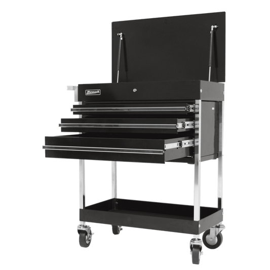 Homak 34" Professional 3 Drawer Service Cart