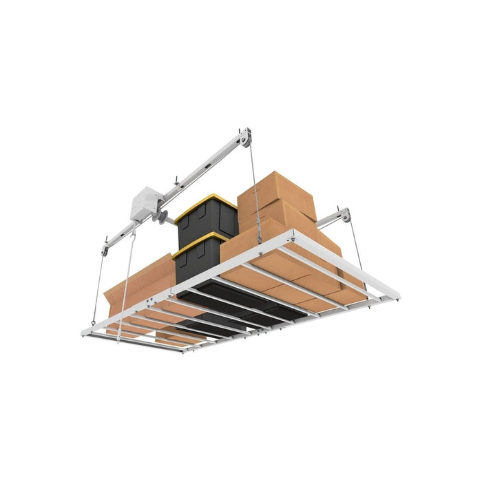 Retractable Ceiling Storage System E-Z Storage 4′ x 8′ Retractable Ceiling Storage Garage Lift – Equip ...